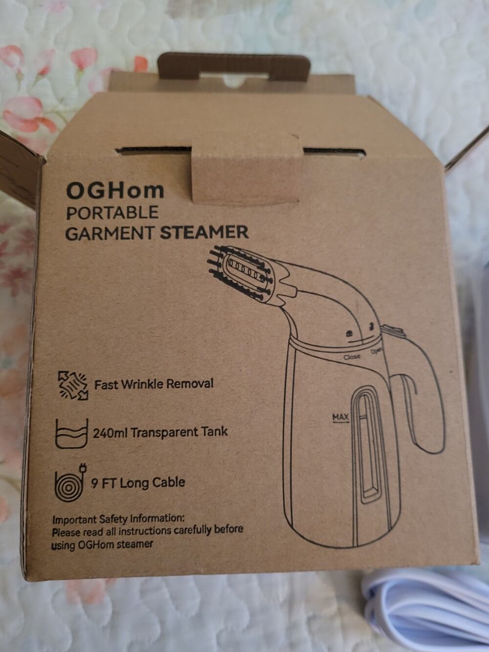 OGHom Portable Garment Steamer 240mL 700W Handheld Clothes Steamer New